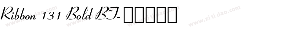 Ribbon 131 Bold BT字体转换